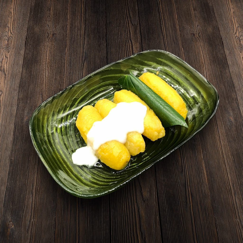 Thai Food Delivery Kuala Lumpur Steamed Banana with Coconut Cream