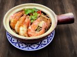 Thai Food Delivery Kuala Lumpur Stir Fried Prawn with Glass Noodle In Claypot-min